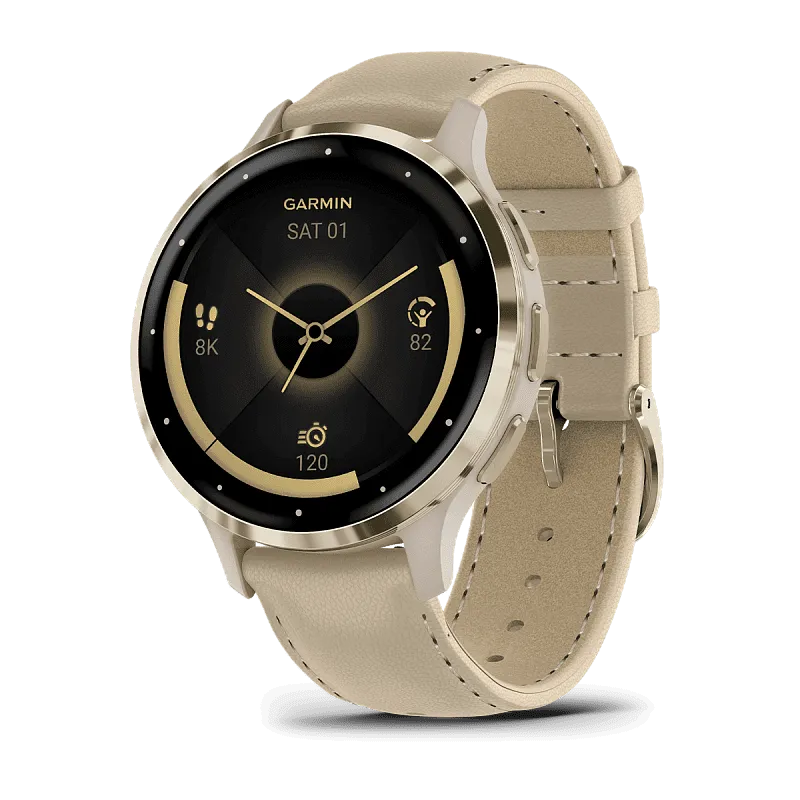 Часы Garmin Venu 3S French Gray Leather Band