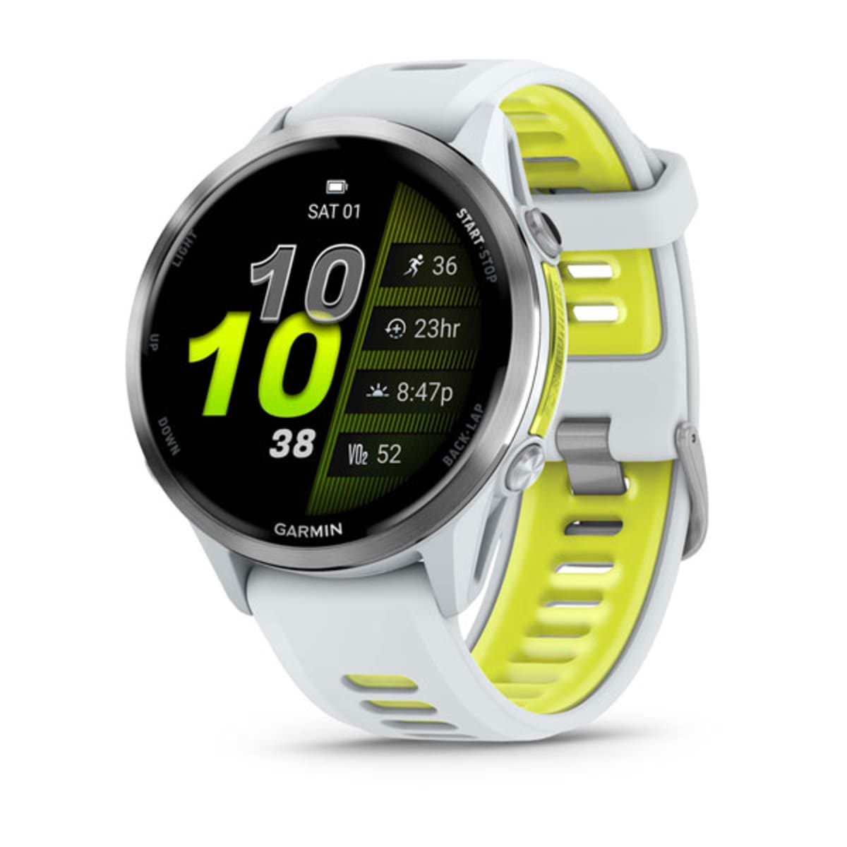 Часы Garmin Forerunner 970 Titanium Whitestone / Translucent Amp Yellow