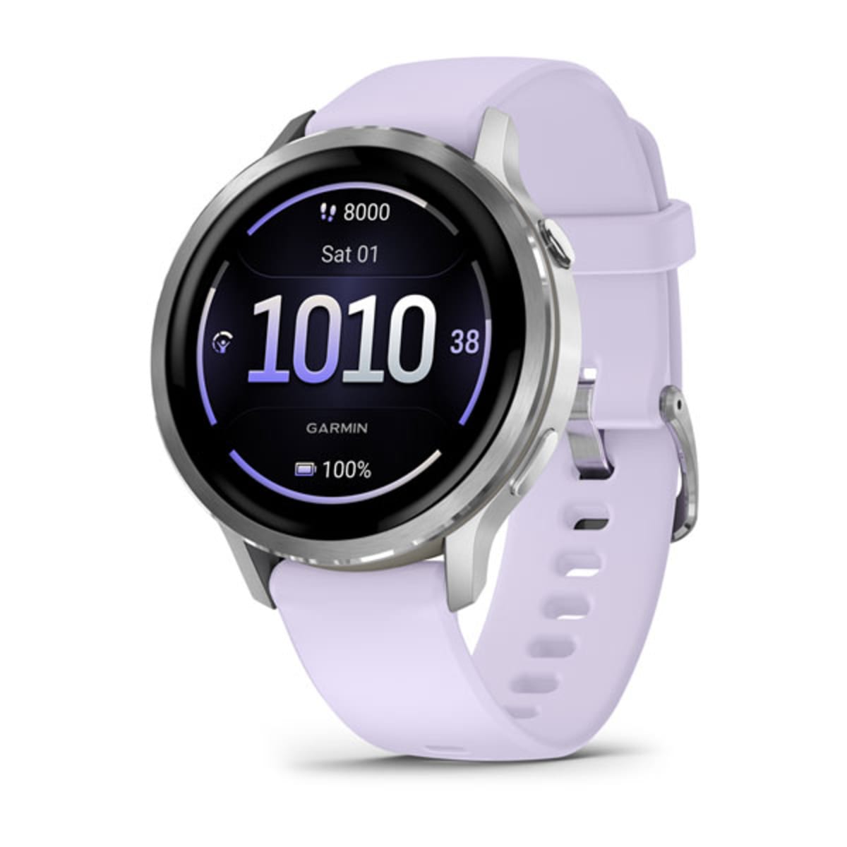 Часы Garmin Venu 4 - 41mm Silver / Periwinkle Silicone