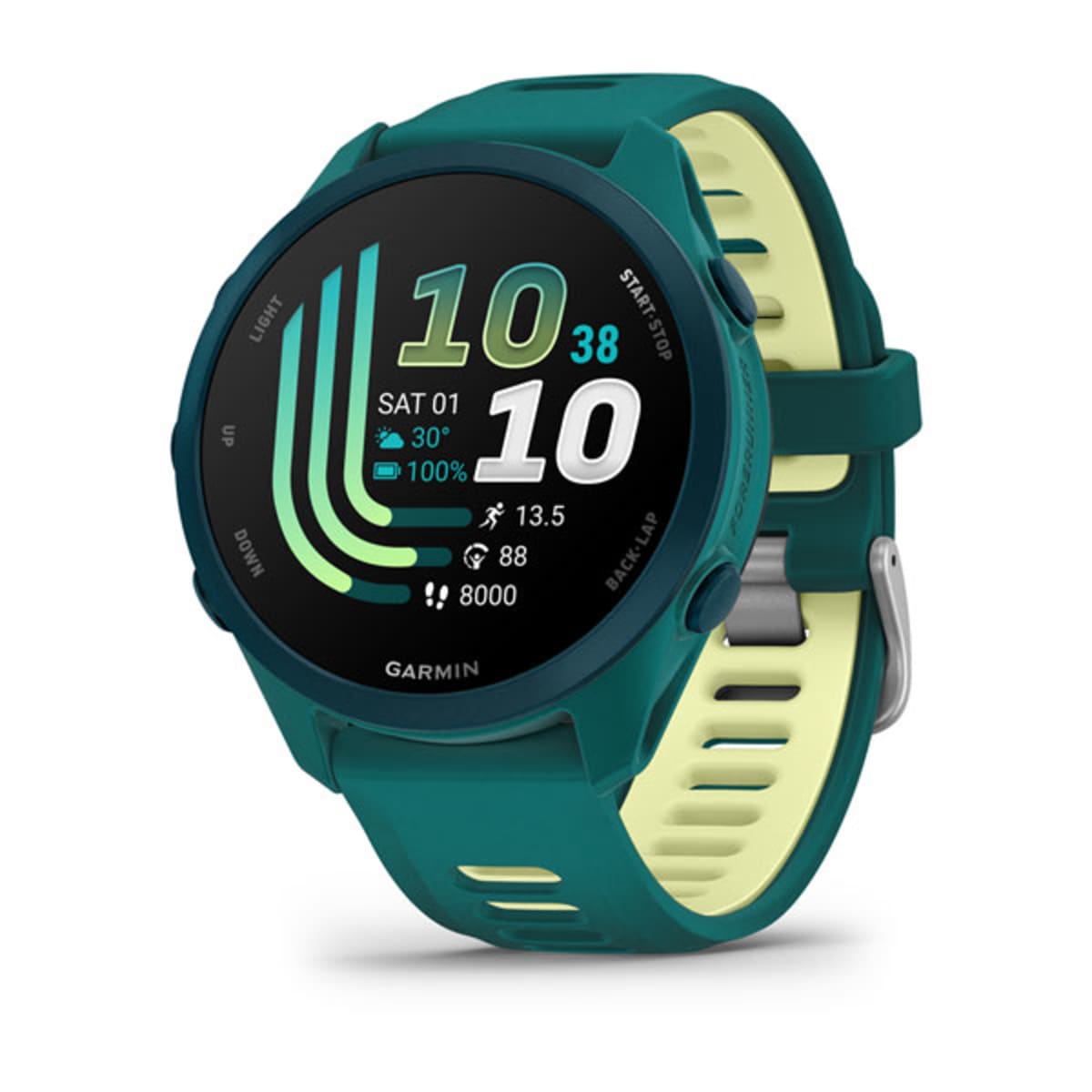 Часы Garmin Forerunner 170 Music Teal Green/Citron Band